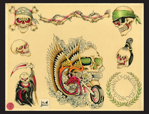 Original Tattoo Flash of John W. Harden – REDFeather