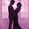 A couple embraces under ornate arches against a pink and purple background, echoing fortune-telling cards. The number 3 and “Marriage” appear below. From Rainbow Kipper by Schiffer Publishing, Ltd.