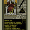 The Rota Mundi Tarot by Schiffer Publishing, Ltd. displays The Emperor on a throne beside esoteric symbols, Hebrew letters, the number 15, astrological signs, and text linking meanings to Kabbalah Tarot and occult wisdom.