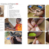 Contemporary Maasai Beading by Schiffer Publishing, Ltd. shows how to create zebra earrings inspired by African jewelry, with step-by-step text and numbered photos featuring beads, threading techniques, and finished earrings worn by a child.