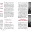 To the Hilt" from Schiffer Publishing, Ltd. features a two-page spread on sideshow history and sword swallowing, with vintage black-and-white photos of a woman posing with swords and columned articles across both pages.