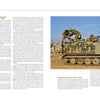 Schiffer Publishing, Ltd.'s "The Israeli Armored Corps" features an armored personnel carrier with soldiers atop—one aiming a weapon—parked on a dirt field, displaying an Israeli flag. Info on the Gaza conflict and IDF tank history appears at left.