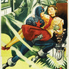 The Art of Classic Crime and Mystery Movies by Schiffer Publishing, Ltd. features a vintage Captain America poster with him saving a woman from a sinister man with a syringe, set against a greenish background and bold yellow film-style text.