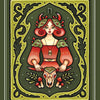 The Weird Weavings Runic Oracle by Schiffer Publishing, Ltd. features a tarot card labeled URUZ and STRENGTH, showing a red-haired woman with antlers channeling Elder Futhark runes among plants and mushrooms in an ornate green and gold frame.