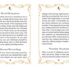 Two pages from a book with ornate borders are displayed. On the left, page 48 explores deck divination and dream recording, referencing the Nocturnal Garden Lenormand by Schiffer Publishing, Ltd. for deepened nightly insights. The right page, numbered 49, offers practical tips for dream journaling and monthly analysis, seamlessly combining moon journaling guidance with interpretations using the Nocturnal Garden Lenormand deck. Both pages feature their respective numbers at the bottom.