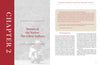 A two-page book spread for "Gilroy Indians" by Schiffer Publishing, Ltd.: the left page is red with a large vertical “CHAPTER 2,” title, and a faded Indian Motorcycle rider. The right page features a chapter heading, quote, and two columns of text.