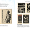 A magazine spread featuring images from Punk and New Wave Record Ads by Schiffer Publishing, Ltd., displays punk-era posters, vintage band advertisements, and striking band photos—including a figure in sunglasses and a tank top. Short descriptions of The Damned and Tom Petty and the Heartbreakers accompany this vibrant layout, which celebrates the influential role of graphic design in music by showcasing iconic promotional art from the worlds of punk and new wave.