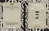 The "Tahiti Tattoos" book cover by Schiffer Publishing, Ltd. showcases geometric Polynesian tattoo patterns in black on gray, with a white title and subtitle. Illustrations of a face, fish, and bird appear; back cover includes a summary and author bio.