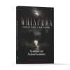 Book cover for Whispers from the Unknown featuring a dark, misty forest path and a spectral figure beneath a moonlit sky.