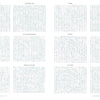 Experience MindfulMoments Word Search Coastal Escape by Schiffer Publishing, Ltd.—a set of twelve all-caps word-search puzzles arranged in a 3x4 grid, each puzzle featuring a unique beach or summer-inspired theme.