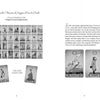A two-page spread from The Art of Kipper Reading by Schiffer Publishing, Ltd. features vintage Kipper oracle cards with portraits and explanatory text, plus two large “THE MAIN CHARACTERS” cards that illustrate classic German divination spreads.