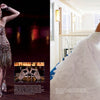 A blonde in a short beaded, fringed dress poses indoors, as a brunette in a strapless white ruffled ball gown leans on a balcony—true Gypsy style, as seen in Bling! from Schiffer Publishing, Ltd.