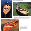 A page from Schiffer Publishing, Ltd.’s "Woodstrip Rowing Craft" shows three overhead or angled photos of wooden rowboats on grass or by water, each accompanied by descriptive text.