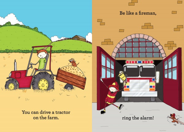 Squarzi by Schiffer Publishing, Ltd. features cartoon illustrations ideal for children's books, each sharing a positive message about trying new things.
