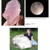 Three images: a hand holds a pink crystal prized by collectors, a round polished star-effect rose quartz, and a person outdoors with a large granite pegmatite—featured in "A Collector's Guide to Granite Pegmatites" by Schiffer Publishing, Ltd.
