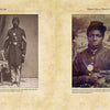 Two sepia-toned photos of African American Civil War soldiers in uniform appear on adjacent pages of "Fighting for Uncle Sam" by Schiffer Publishing, Ltd., with captions highlighting their military service and contributions.