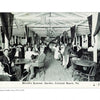 Vintage black and white photo of Colonial Beach, Virginia, from Schiffer Publishing, Ltd., shows people at tables under a covered pavilion with striped ceiling decor—ideal for collectors of historic postcards.