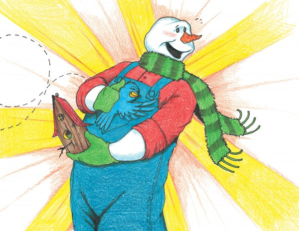 Bill the Snowman by Schiffer Publishing, Ltd. features a snowman holding a bird, inspired by a children’s book and capturing the magical spirit of a Christmas story.