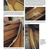 A close-up of a man painting a canoe showcases the detailed craftsmanship featured in the Woodstrip Rowing Craft by Schiffer Publishing, Ltd.
