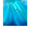 A small fish swims alone in deep blue water, lit by sun rays from above. "Beyond the River" by Schiffer Publishing, Ltd. is a children's adventure book for ages 5-8. The number 55 appears below the image.