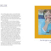 Two smiling children, one with Down syndrome, in light blue shirts hug in a pool. The "Reasons to Smile" cover by Schiffer Publishing, Ltd. features a mustard-yellow border with text on the left and bottom right of the page.