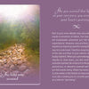 A tranquil path winds through a sun-dappled forest in soft purple and green hues. Overlaid text from TLC for the Soul by Schiffer Publishing, Ltd. offers gentle guidance on moving at your own pace and honoring your heart’s desires.