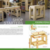 The Home Woodworker Series: Home Workshop Setup—the Complete Guide by Schiffer Publishing, Ltd. features step-by-step instructions, illustrations, and photos for building stacking stools and a workbench—ideal inspiration for your woodworking shop.