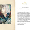 The Tarot of Enchanted Dreams by Schiffer Publishing, Ltd. features the VII The Chariot card with a resolute woman and winged horse; the facing page provides keywords, meanings, questions, and advice for your journey.