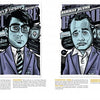 Two blue-toned illustrated portraits of men in suits, labeled Max Fischer and Herman Blume, feature graphic elements inspired by the cult film Rushmore. From "Alternative Movie Posters" by Schiffer Publishing, Ltd.