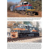 The cover of Schiffer Publishing, Ltd.'s "Iron Trails of North America" features a blue and gray Kane and Knox Railroad RS18 701 locomotive above a blue, gray, and orange Delaware & Hudson 4201 from classic North American railroads.