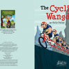 The Cycling Wangdoos, a children's picture book from Schiffer Publishing, Ltd., features a family of cartoon cyclists and their yak riding a tandem bike uphill with mountains in the background. The back displays another book and publisher info.
