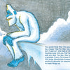 In "Have an Abominably Good Day" by Schiffer Publishing, Ltd., a blue-furred Abominable Snowman sits alone on an icy ledge at night. This gentle Christmas children's book is perfect for early readers ages 5-8.