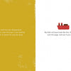 A two-page spread from "Where Is My Car?" by Schiffer Publishing, Ltd.: The yellow left page has text about a missing toy boat, while the right page shows a red toy boat, inviting kids to find it using observation and memory skills.