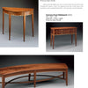 Discover Studio Furniture by Schiffer Publishing, Ltd.—a collection including demi-lune tables, a concave-front sideboard, and a curved bench, each expertly crafted with detailed woodwork.