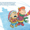 A boy and girl stand in the snow, startled as shadows form an Abominable Snowman behind them. From Schiffer Publishing, Ltd., "Have an Abominably Good Day" captures a holiday adventure straight from a Christmas children's book.