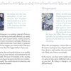 Two pages from the Guardian Tarot by Schiffer Publishing, Ltd. show Death and Temperance cards, each with concise descriptions, upright and reversed meanings, and a small illustration above clear, simply arranged text.