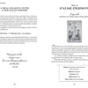 Two pages from The Art of Kipper Reading (Schiffer Publishing, Ltd.) feature a letter-themed reading with a Rumi quote on the left, and Kipper oracle cards, spreads, meanings, and an illustrated masked figure on the right.