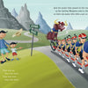 In Schiffer Publishing, Ltd.’s "The Cycling Wangdoos," a family watches cyclists on a long tandem bike with a yak, journeying toward signs for China and Back through winding mountains in this playful children’s picture book.