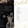 The cover of Hollywood Celebrates the Holidays from Schiffer Publishing, Ltd. features a glamorous vintage woman atop a “Happy New Year 1930” balloon, beside decorative text and a table of contents listing holidays by page number.