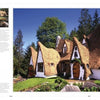 Storybook Style by Schiffer Publishing, Ltd. showcases whimsical cottage designs featuring wavy thatched roofs, round wooden doors and windows, and charming architecture reminiscent of fairy-tale Hansel and Gretel houses.