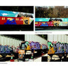 Truck Art" by Schiffer Publishing, Ltd. features three photos of NYC graffiti: vibrant “Mets” and “Yankees” murals on trains above, with two artists painting a semi-truck trailer below.