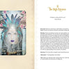 The Tarot of Enchanted Dreams by Schiffer Publishing, Ltd. presents The High Priestess, showing a mystical woman's jeweled headdress. The page includes keywords, meanings, a quote, affirmation, and questions to reflect on intuition.