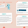 A page from Schiffer Publishing, Ltd.'s Escape Game Adventure: Trapped in Space displays four hint sections on a peach background. A blue alien points at hints on pages 30 and 31—ideal for fans building problem-solving skills.