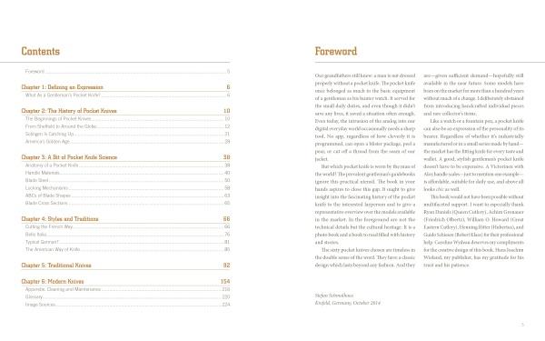 gentleman pocket knife table of contents