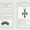 The WayCard Oracle by Schiffer Publishing, Ltd. includes two pages: the left offers oracle card reading instructions, while the right features a five-card spread—Future, Present, Shadow, Pattern, Light—with nature-inspired guidance.