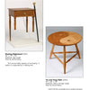 The Studio Furniture by Schiffer Publishing, Ltd. pairs a wooden nightstand with slender legs and cane support beside a round table in a yin-yang maple design, all showcased on a plain white background.