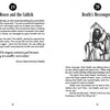 From Schiffer Publishing, Ltd.'s "50 Famous Fables and Folk Tales": one page features “The Moose and the Catfish,” a moose and catfish fable; the other, “Death’s Messengers,” shows a hooded figure with a scythe.