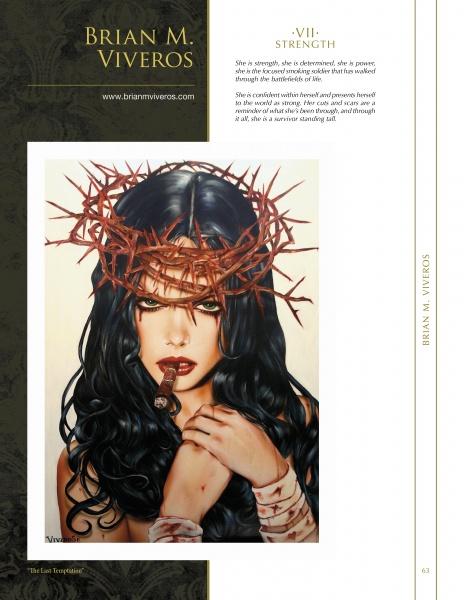 Lowbrow Tarot by Schiffer Publishing, Ltd. features art inspired by the Lowbrow Art Movement, including intense depictions such as a woman with long black hair, a crown of thorns, and a bandaged hand, reflecting an evocative, edgy style.