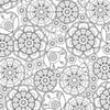 BLOOM" by Schiffer Publishing, Ltd. showcases a dense black-and-white floral pattern with detailed, overlapping flowers and leaves—ideal for coloring books or decorative projects.