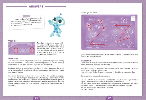 A page from Escape Game Adventure: Operation Pizza by Schiffer Publishing, Ltd.—packed with brainteasers to boost your problem-solving skills.